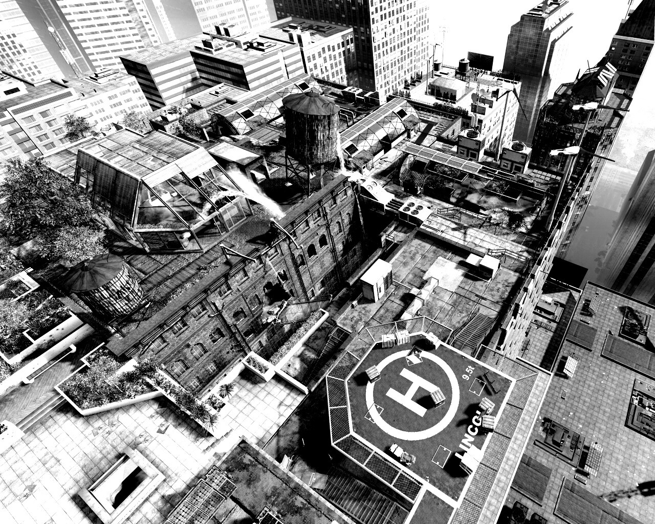 Вид сверху на карту уровня из Crysis 2 обои