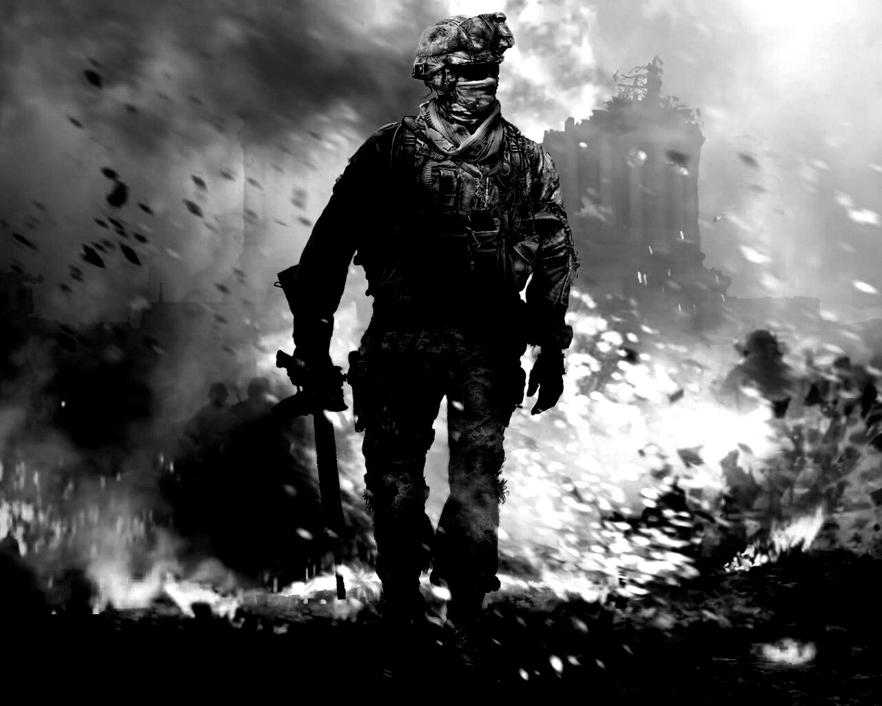 Солдат из modern warfare 2 обои