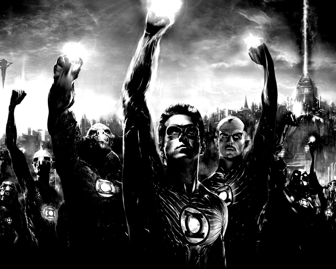 Зеленый фонарь обои