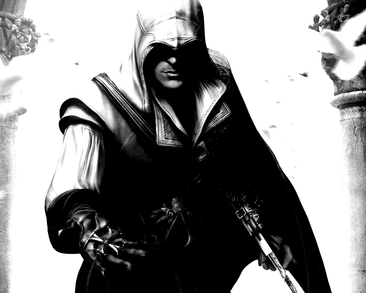 Ассасин с крестом обои