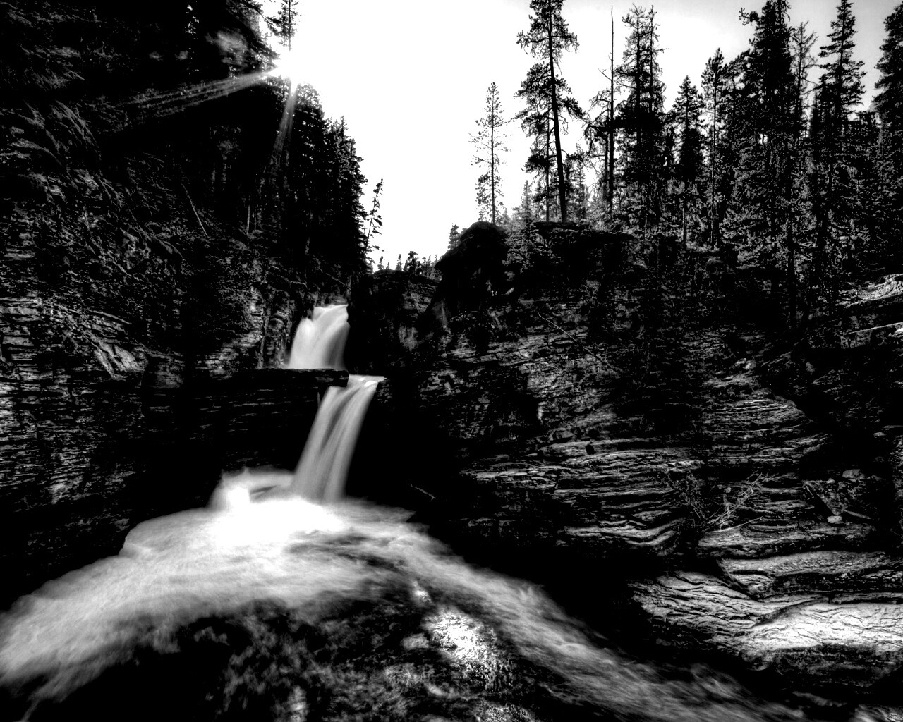 Горные водопады обои