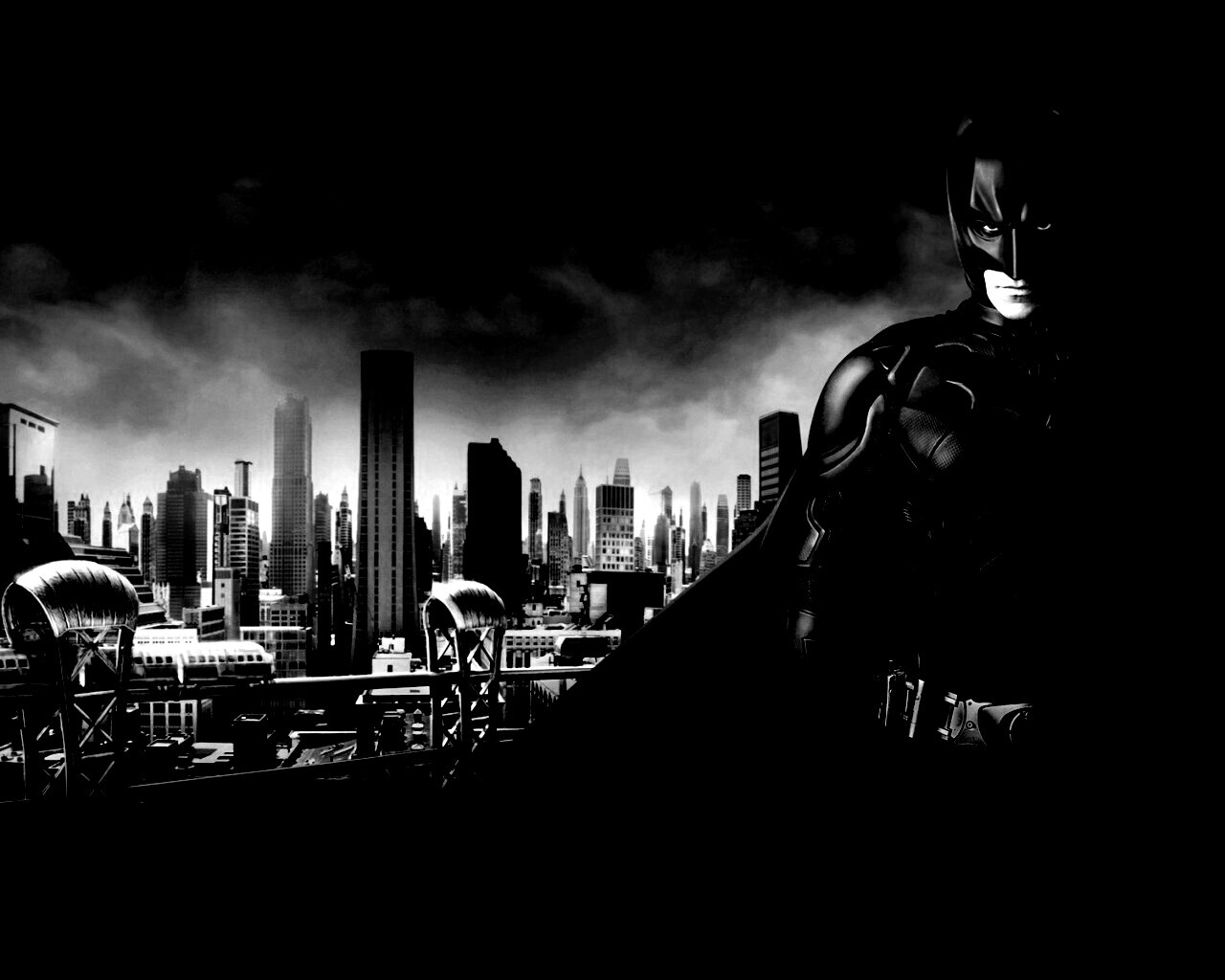 Бэтман над Готамом обои