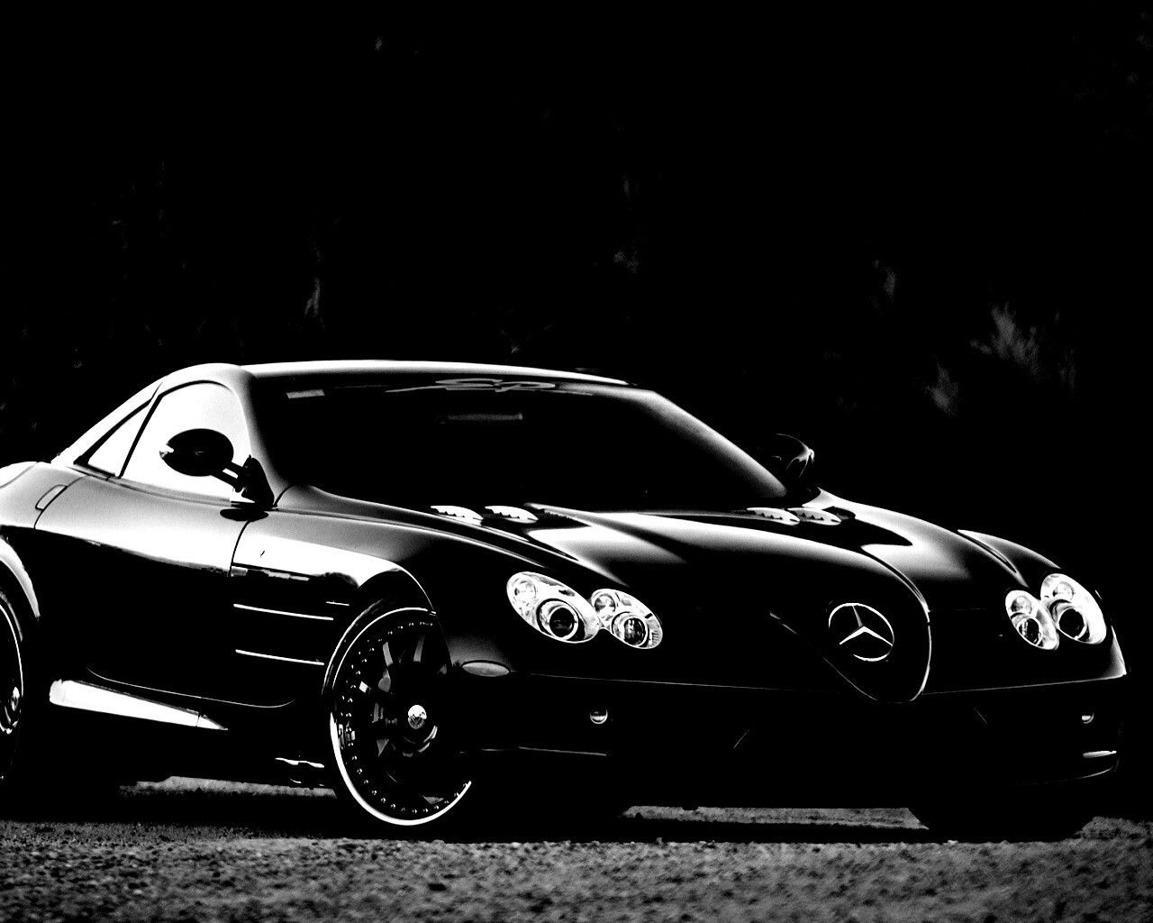 Черный мерседес обои