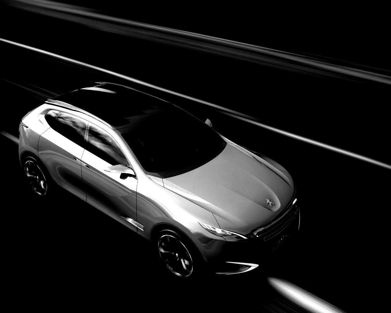 Концепт пежо на трассе обои