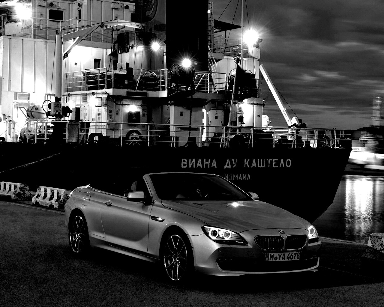 BMW 6 в порту обои