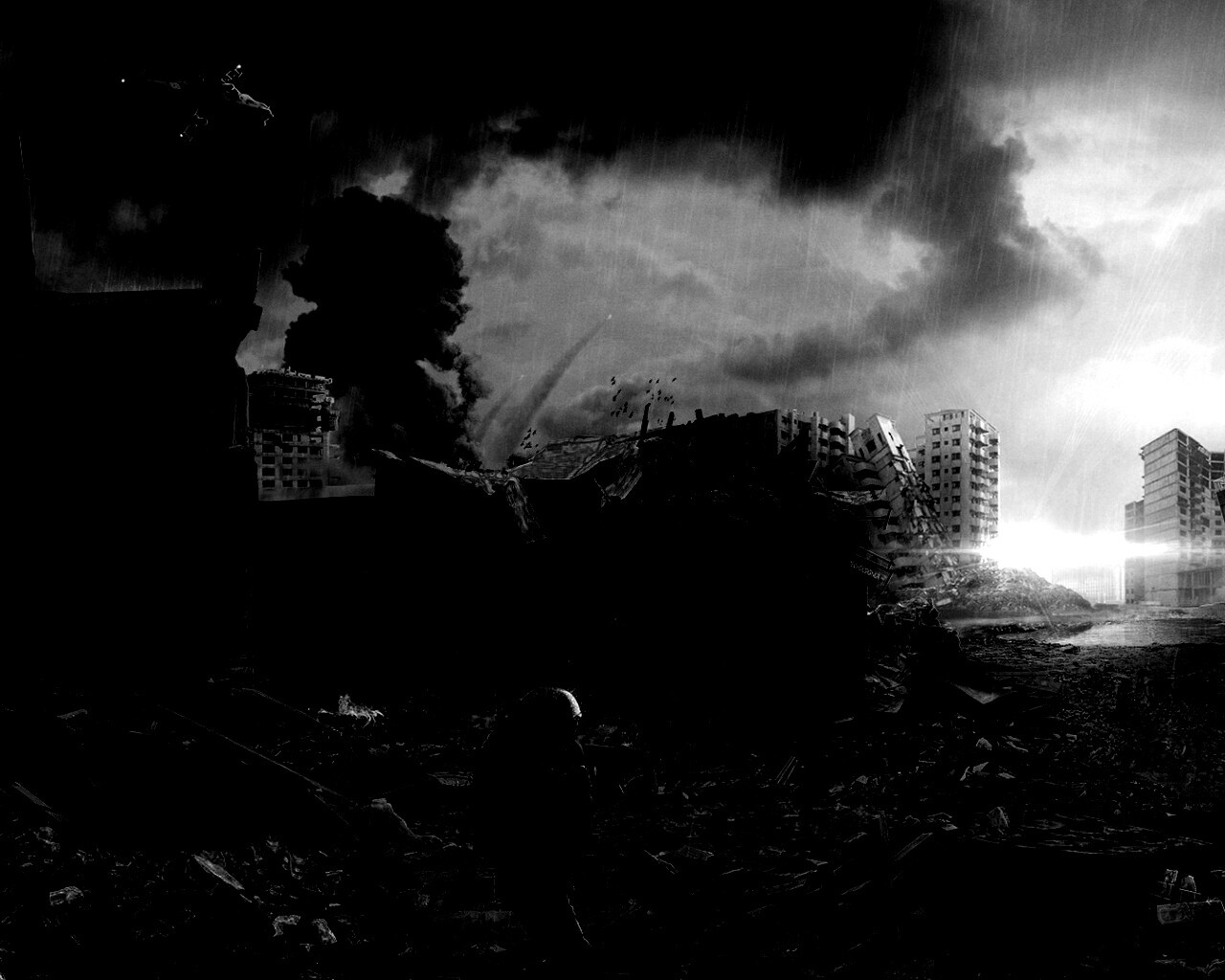 Город после войны обои