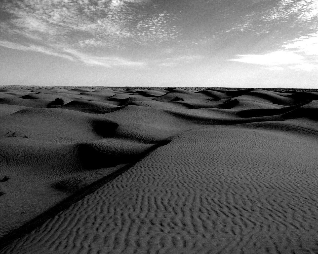 Пустыня до самого горизонта обои