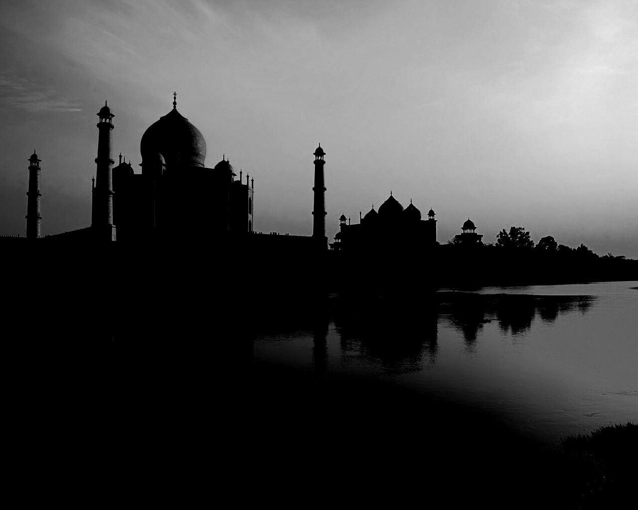 Тадж Махал в сумерках обои