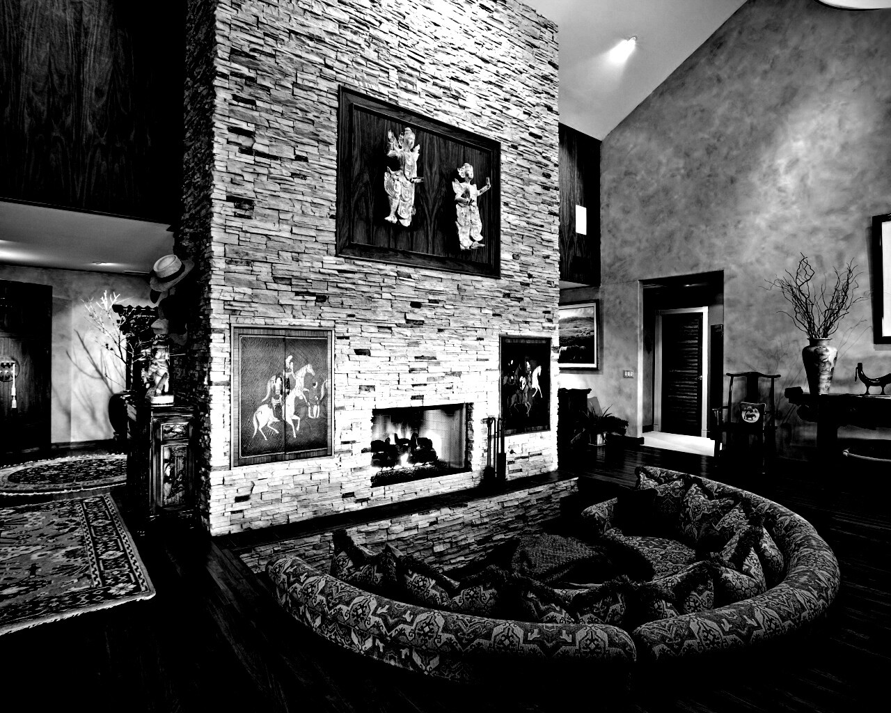 Интерьер гостинной обои