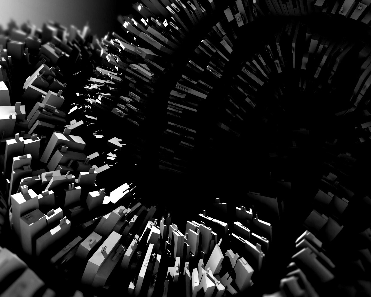 Модели домов засасывает обои