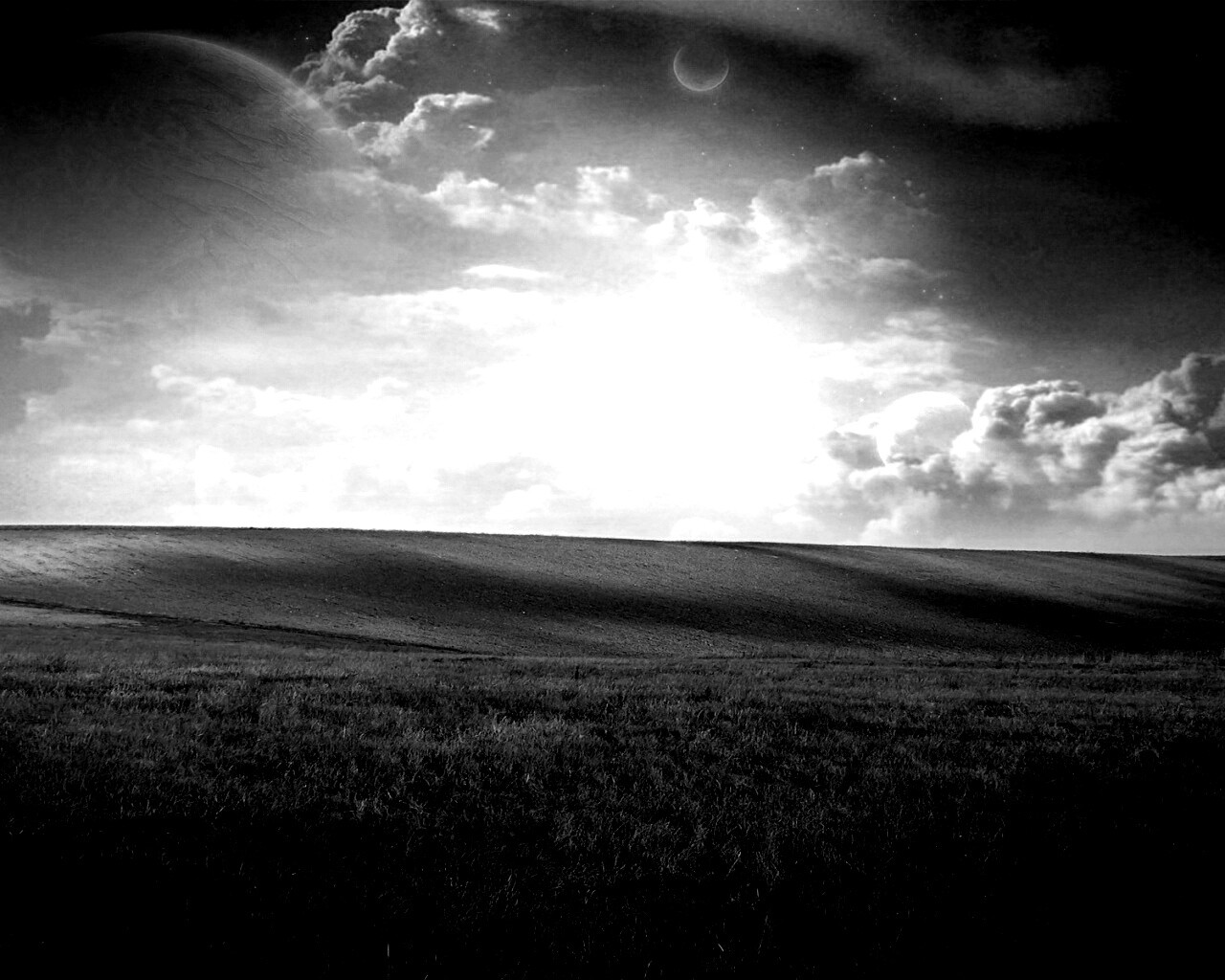 Луг на другой планете обои