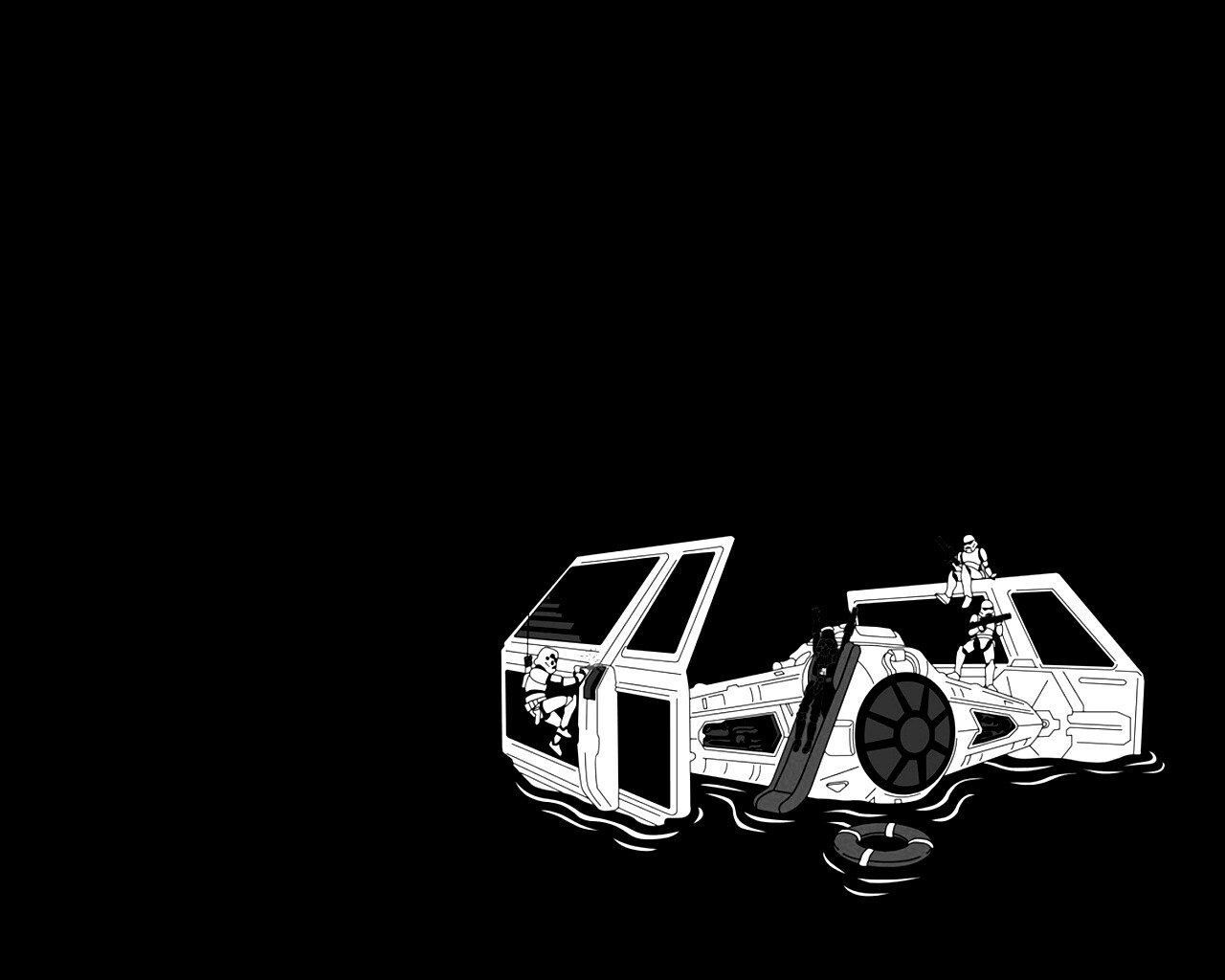 Истребитель империи в экстренной ситуации обои