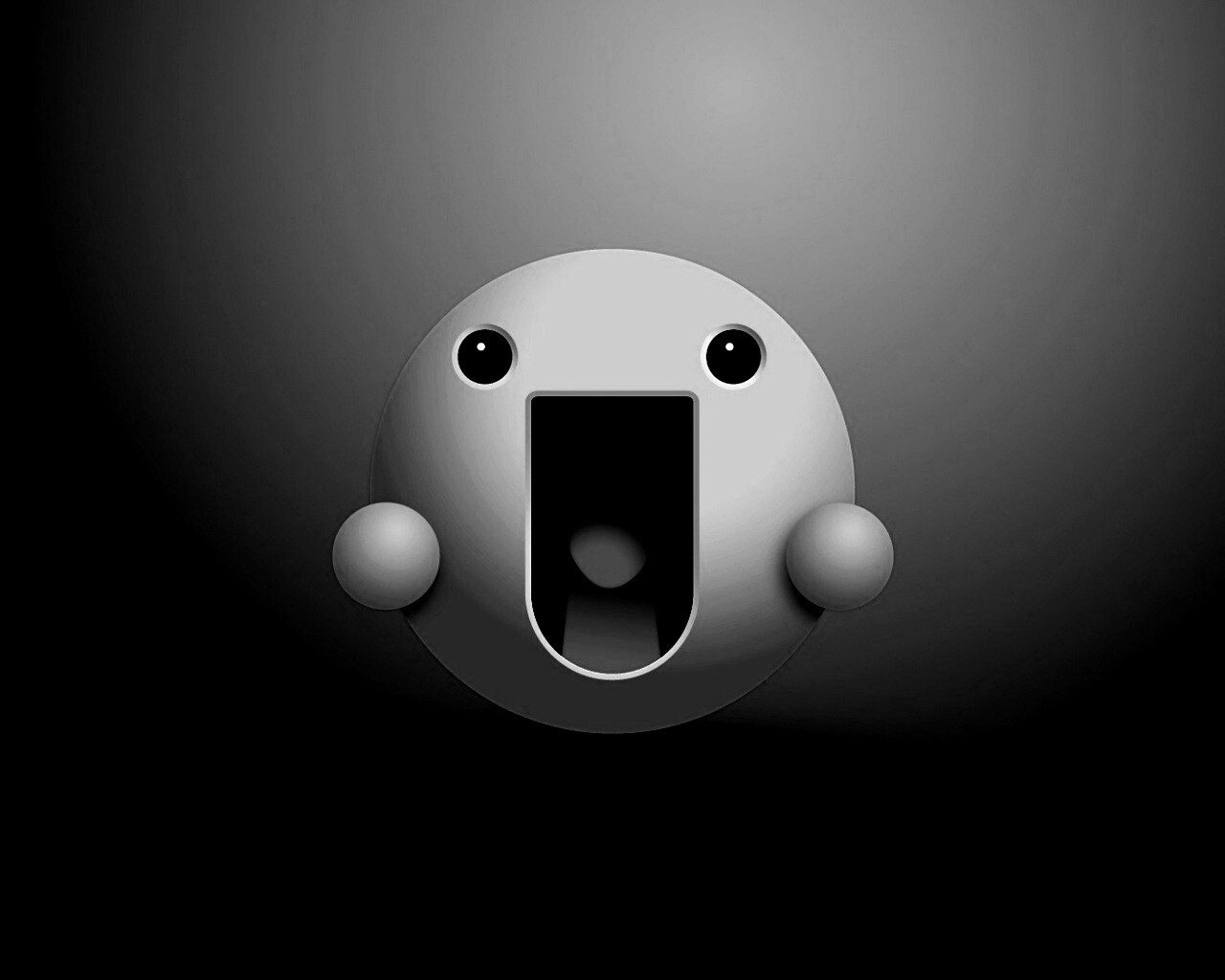 Веселый зеленый смайлик обои