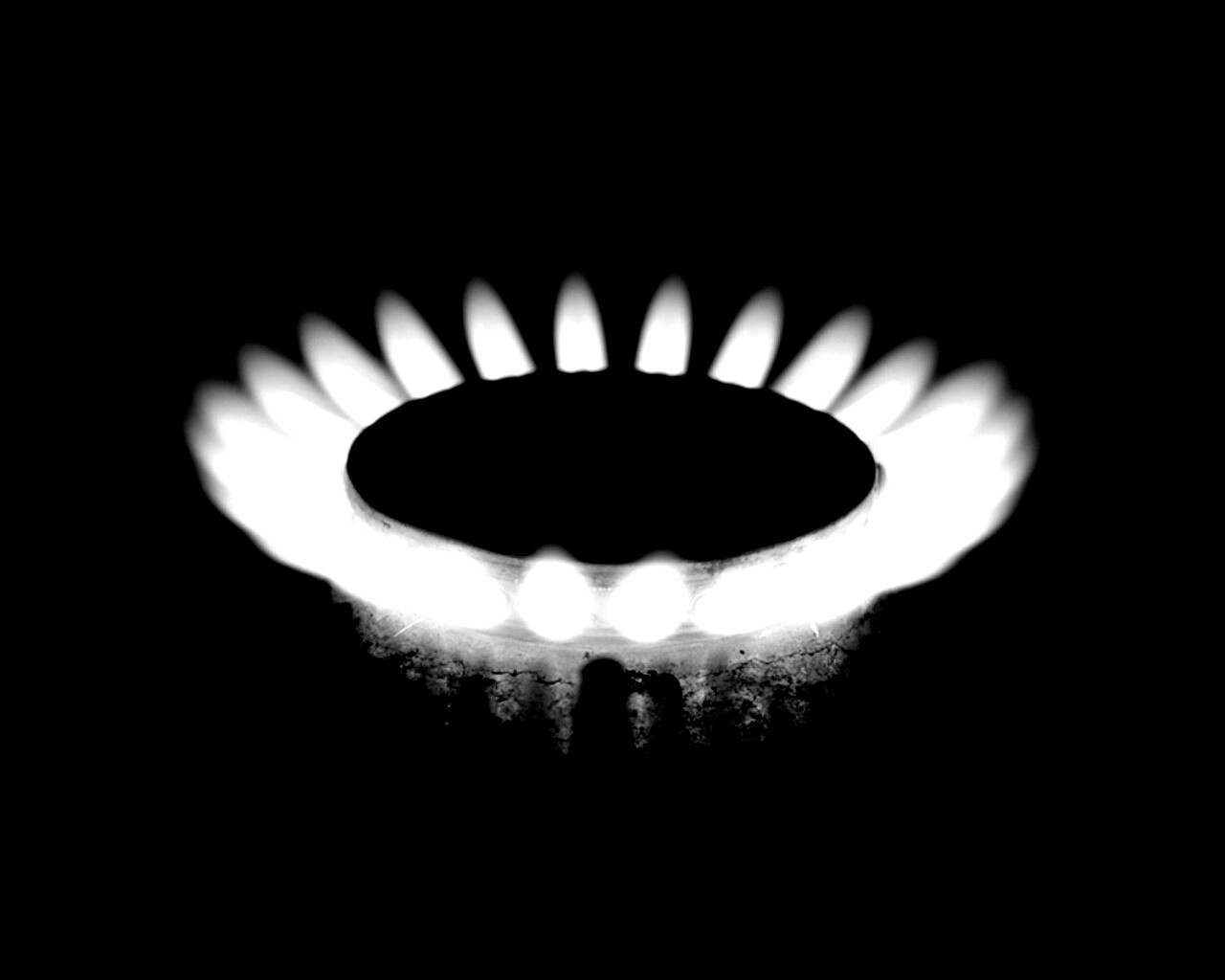 Огонь газовой конфорки обои