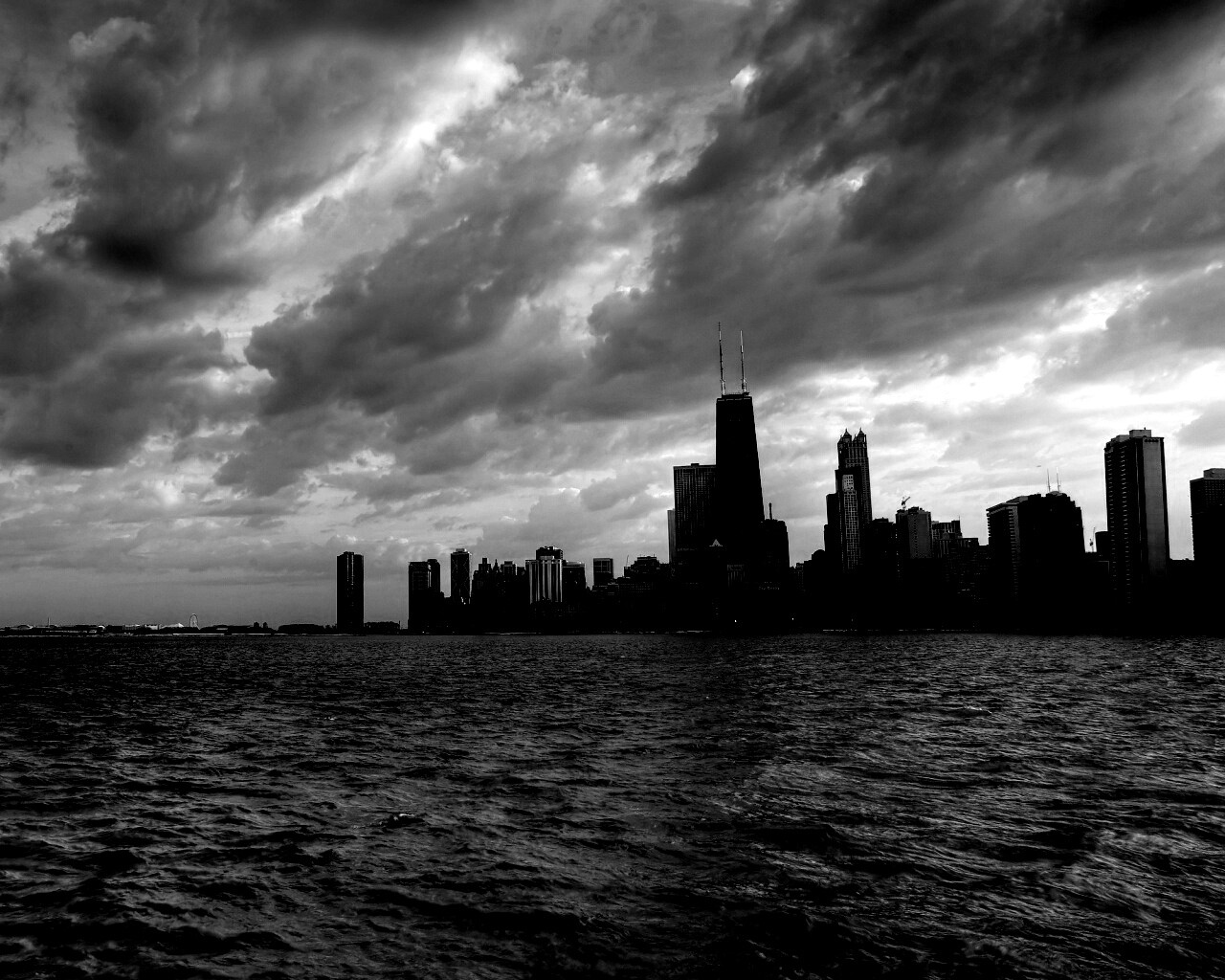 Вид на Чикаго обои