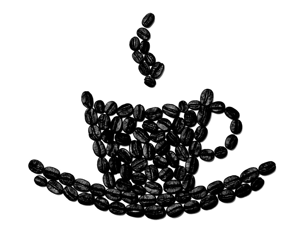 Картина из кофейных зёрен обои