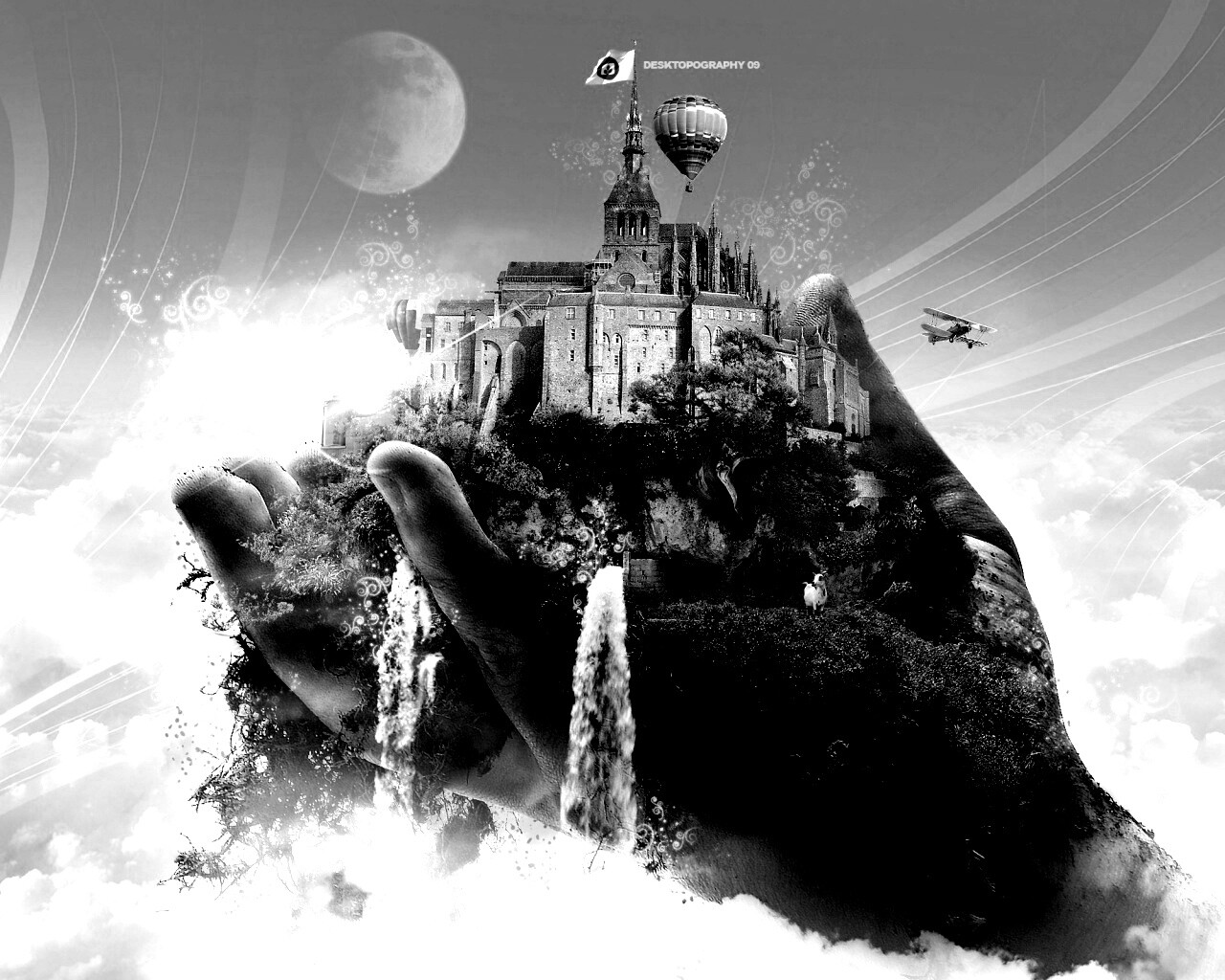 Замок в руке обои