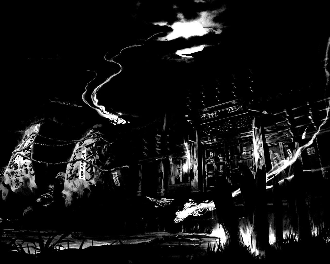 Вход в китайский храм обои