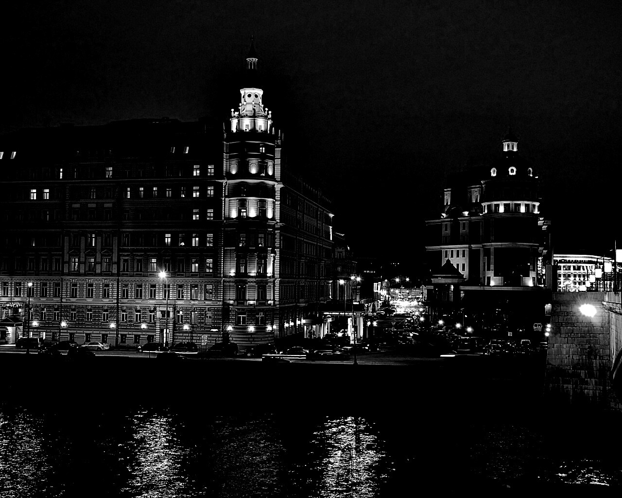 Ночной город обои