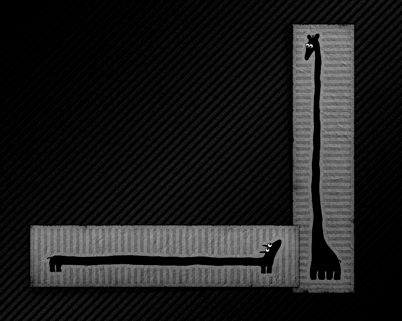 Жираф и такса обои