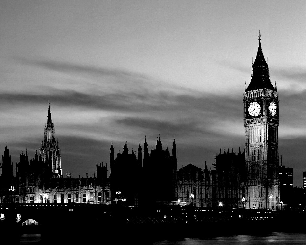 Биг Бен и здание парламента ночью обои