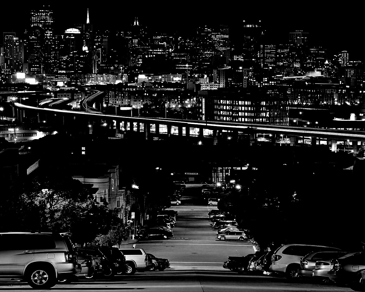 Вечерний город обои