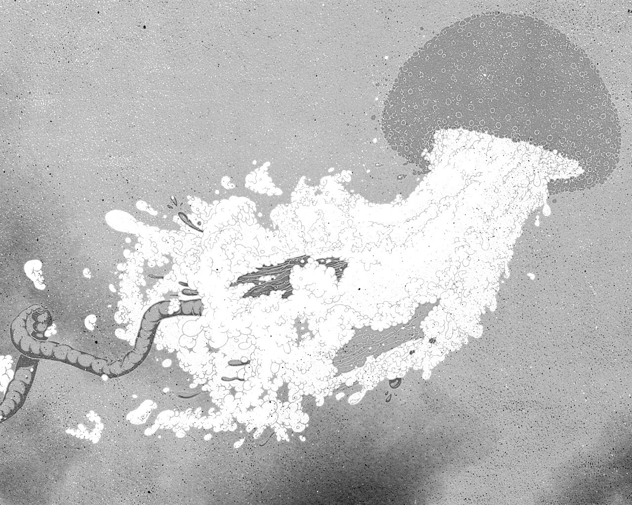 Розовая медуза обои