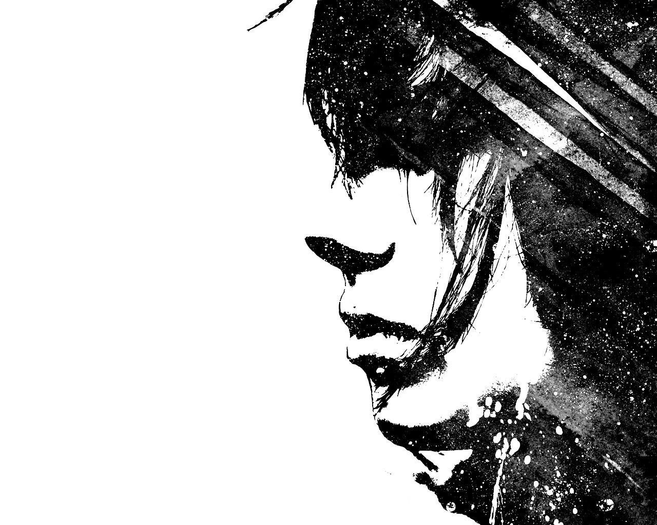 Стильные черно-белые обои обои