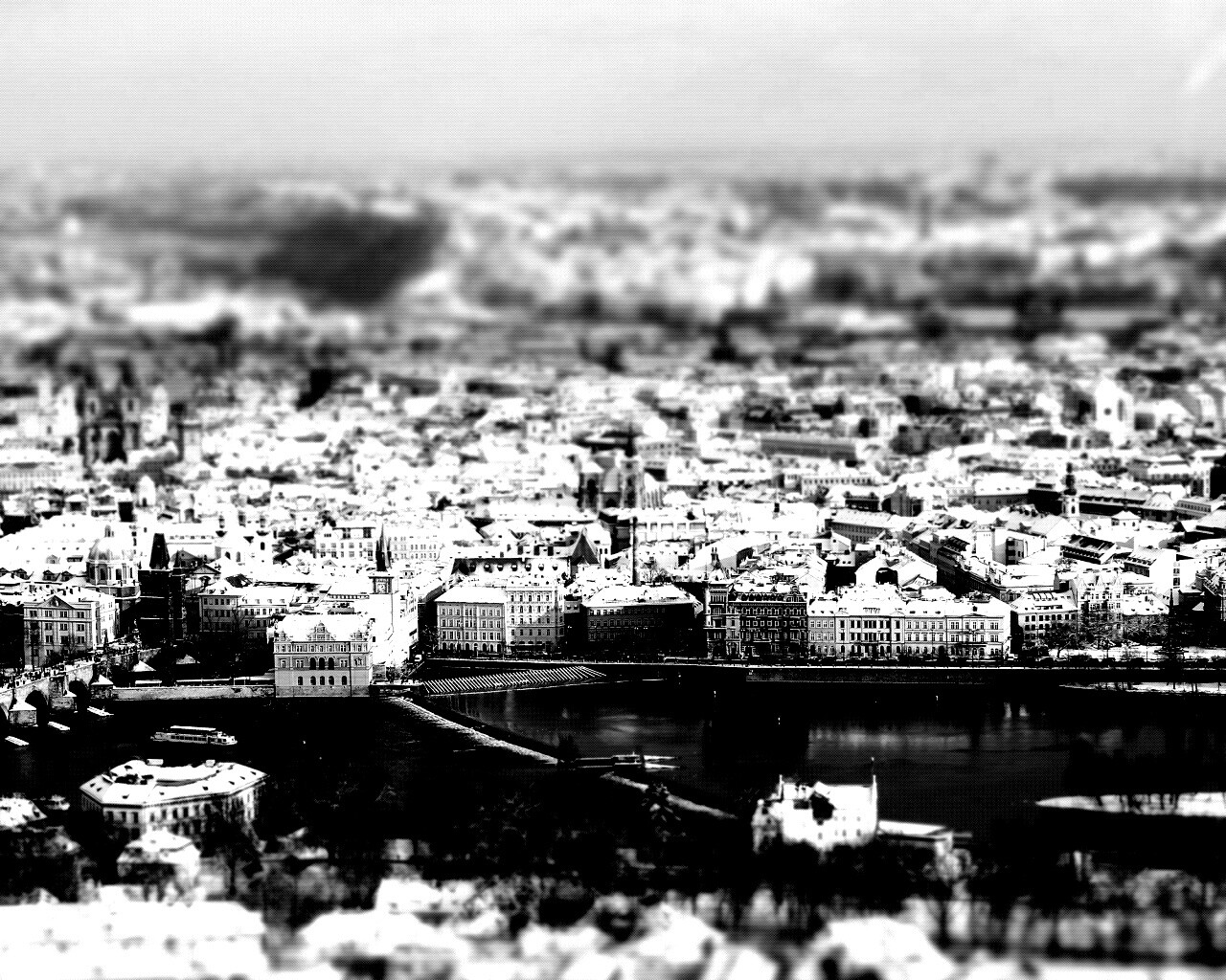 Вид на город обои