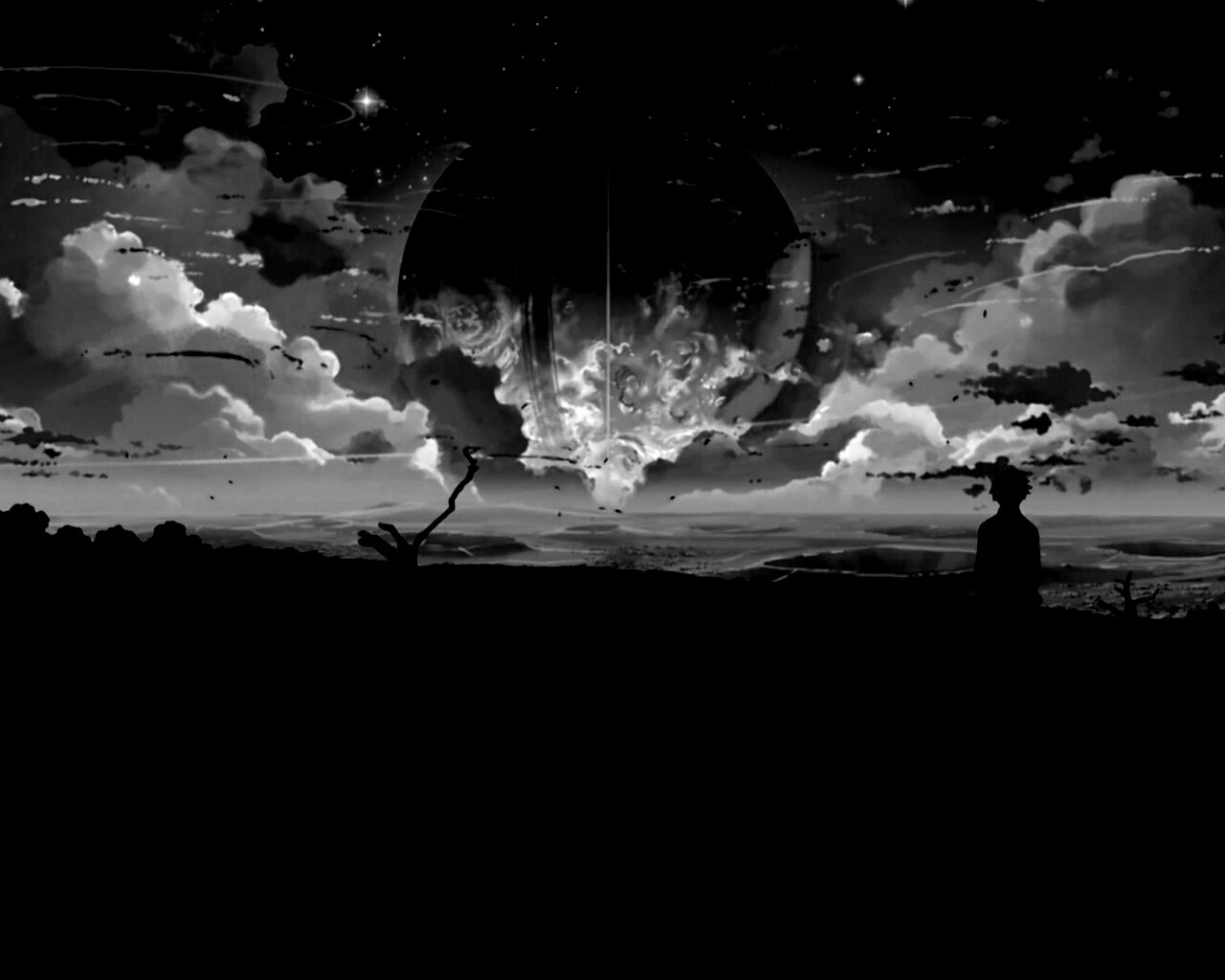 Кадр из творения Макото Синкая обои