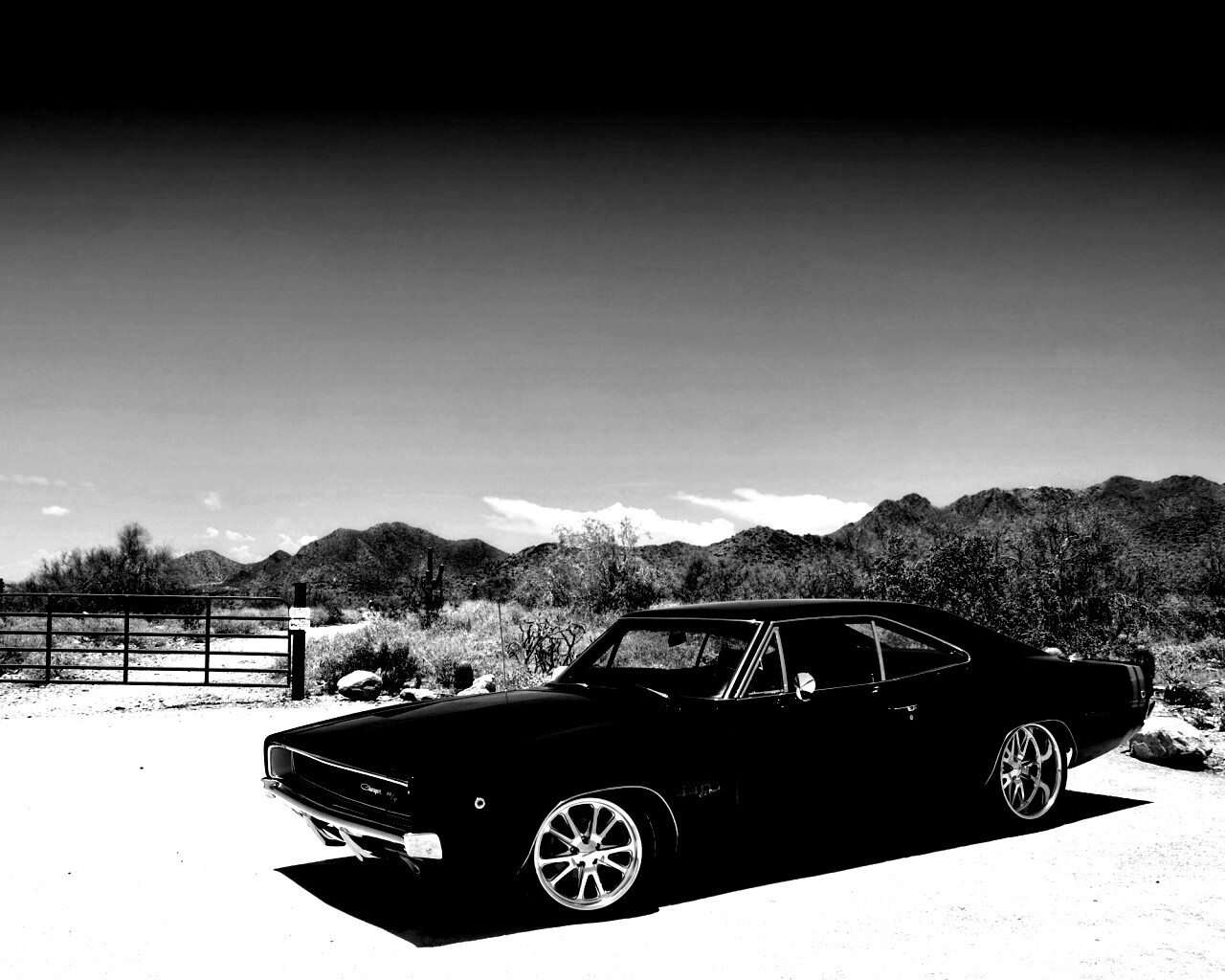 Мускулкар под палящим солнцем обои