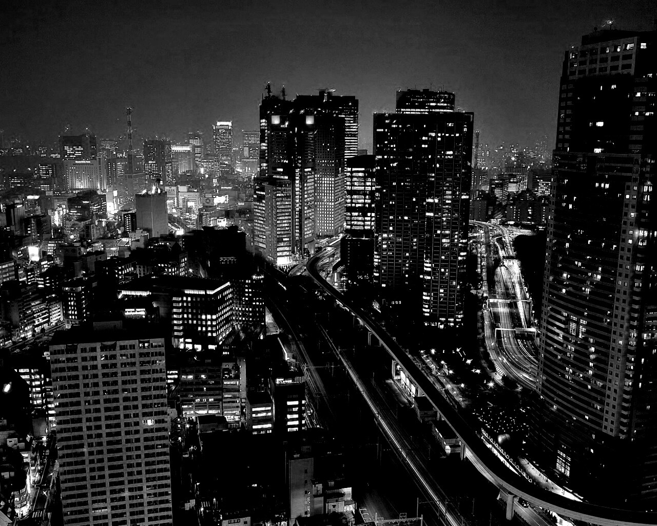 Ночной город обои