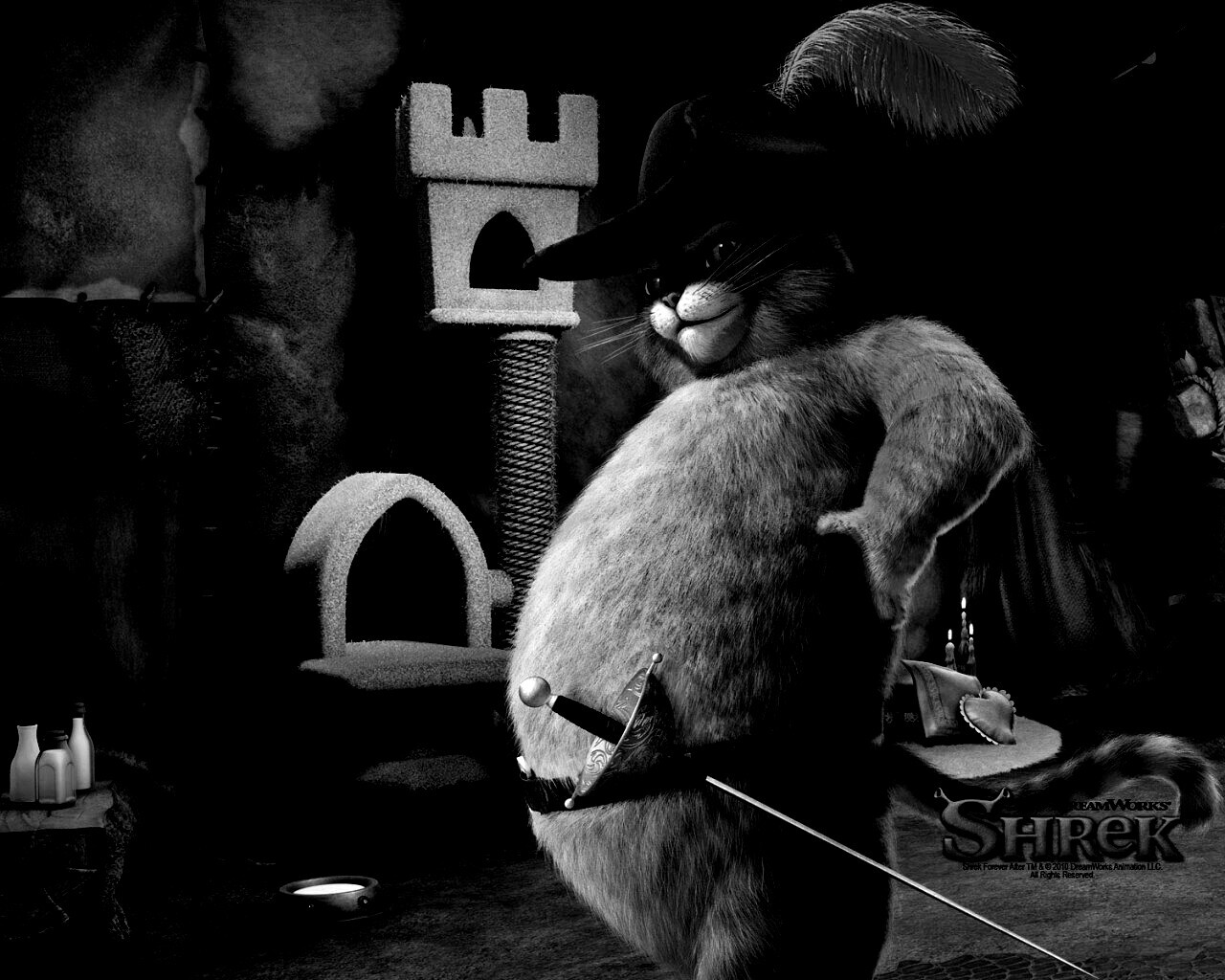 Кот в сапогах из Шрека обои