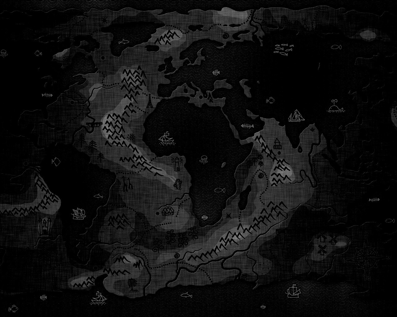 Карта мира наоборот обои