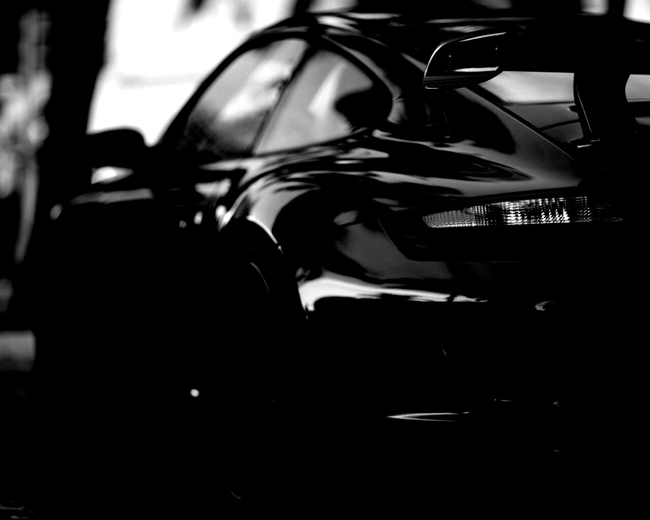 Черный порш обои