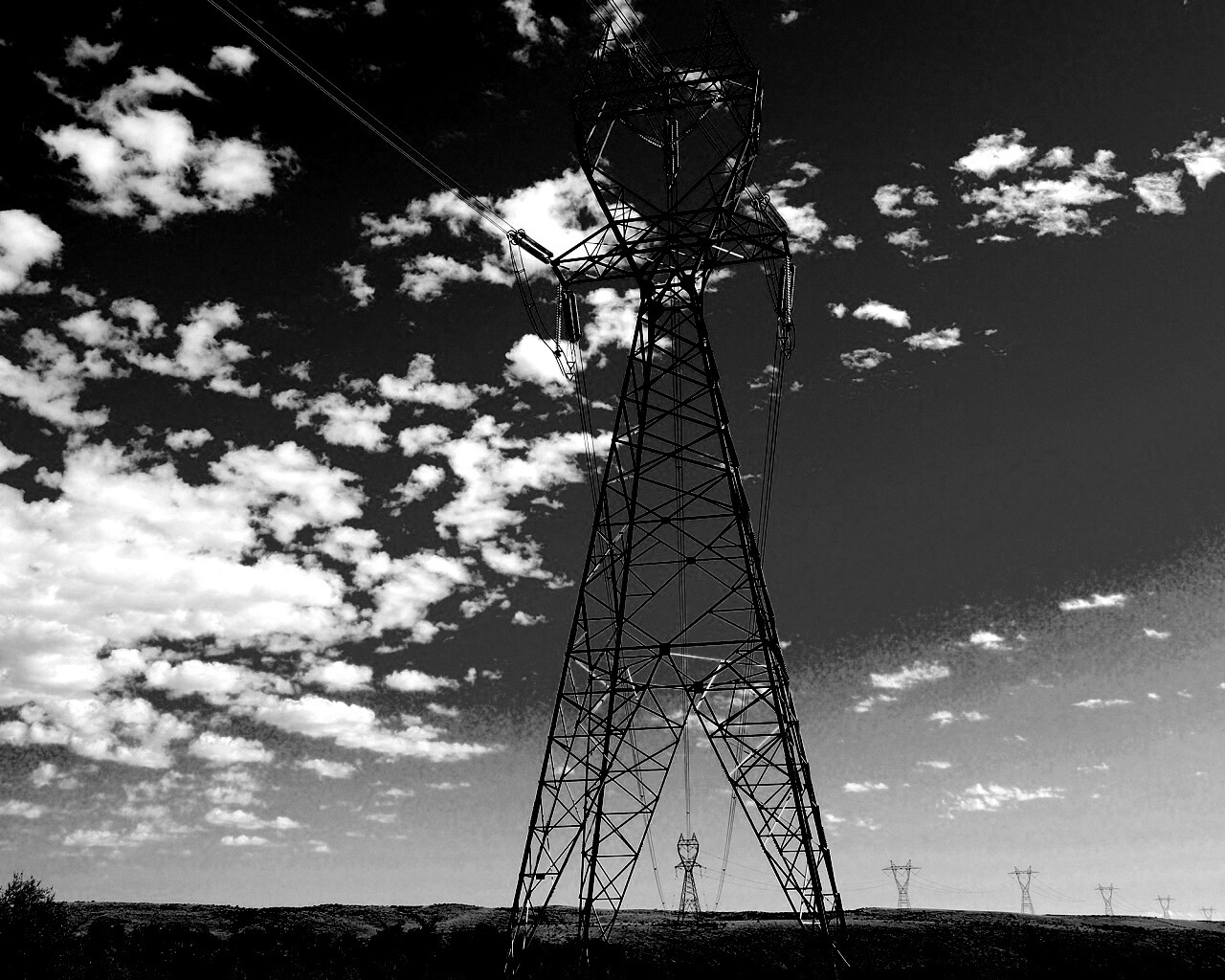 Линии электро передач обои