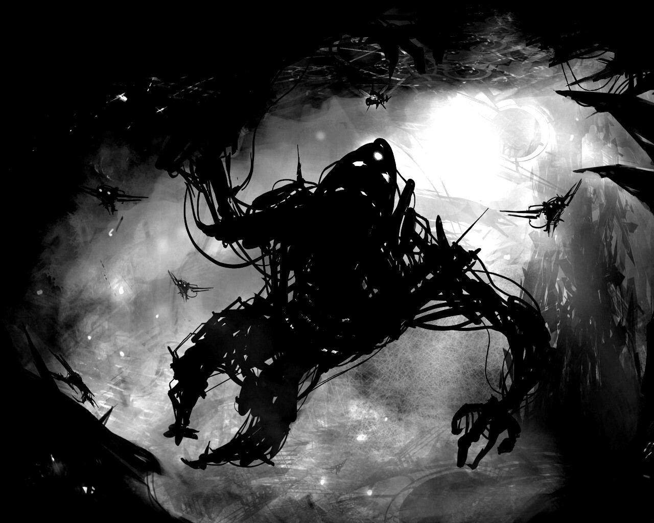 Подзёмный темный монстр обои