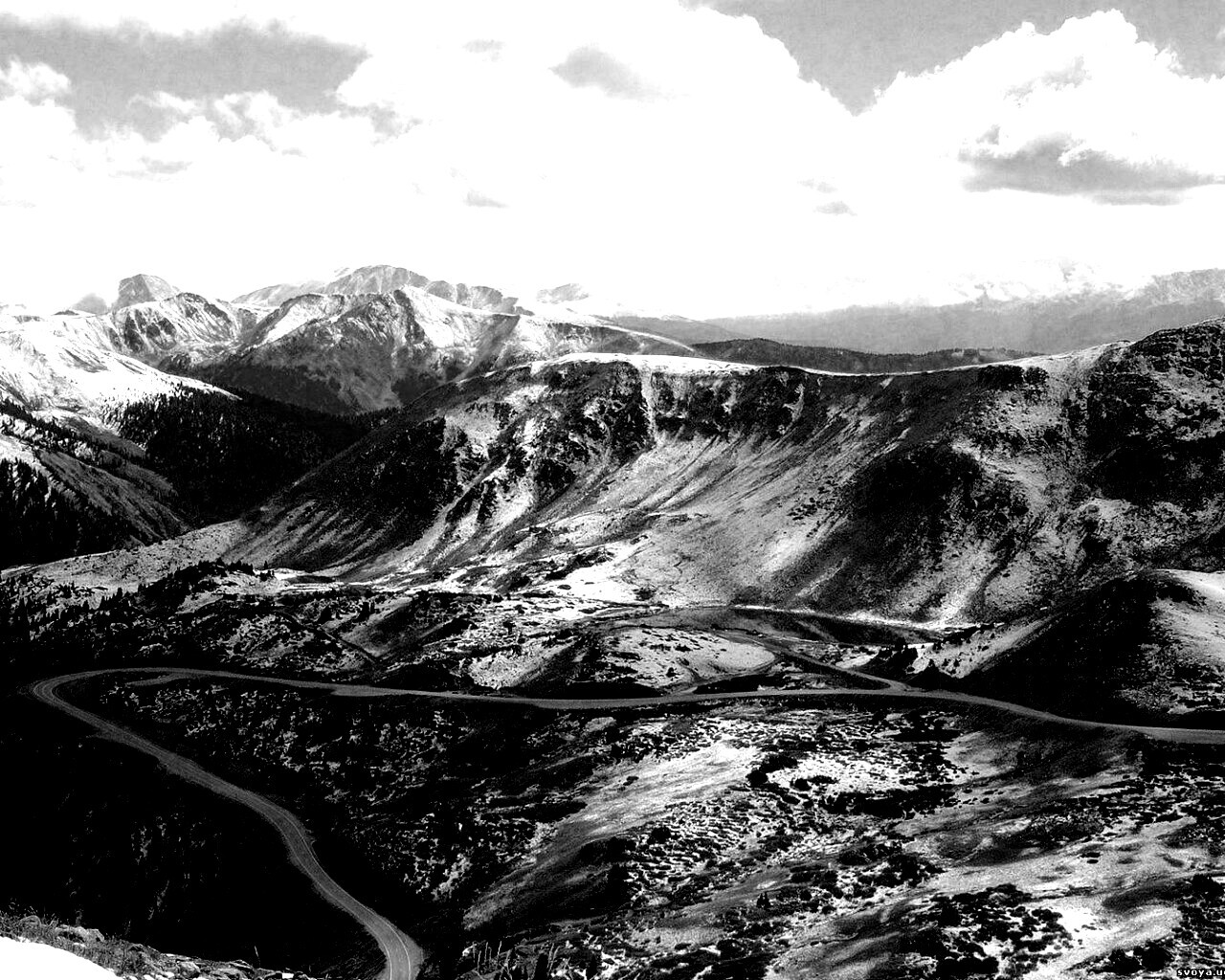 Горная дорога обои