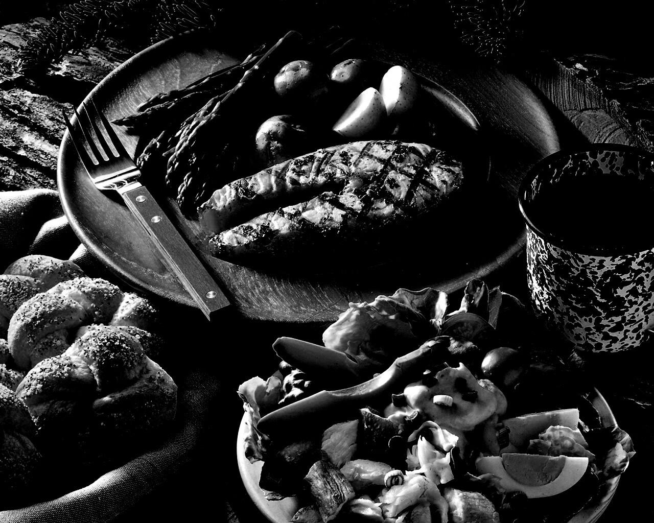 Сытный обед обои