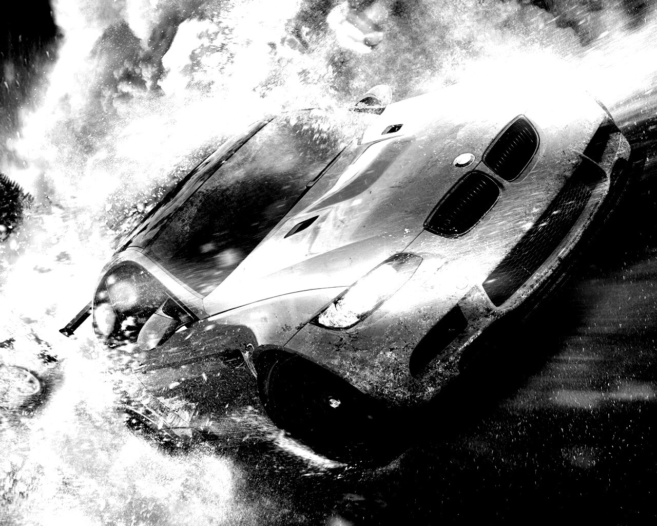 Погоня за оранжевым BMW обои