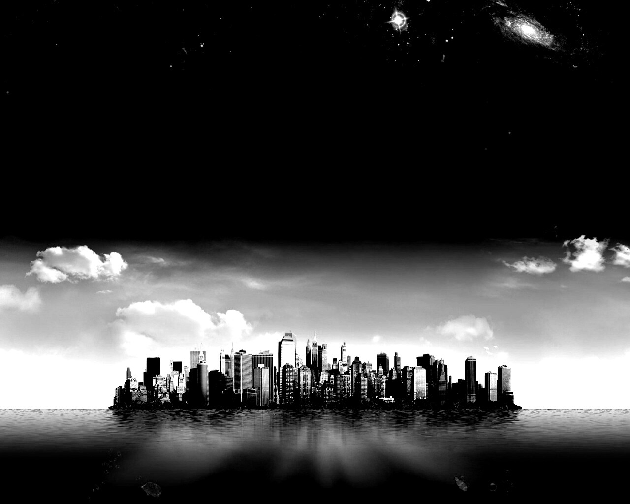 Город на острове обои