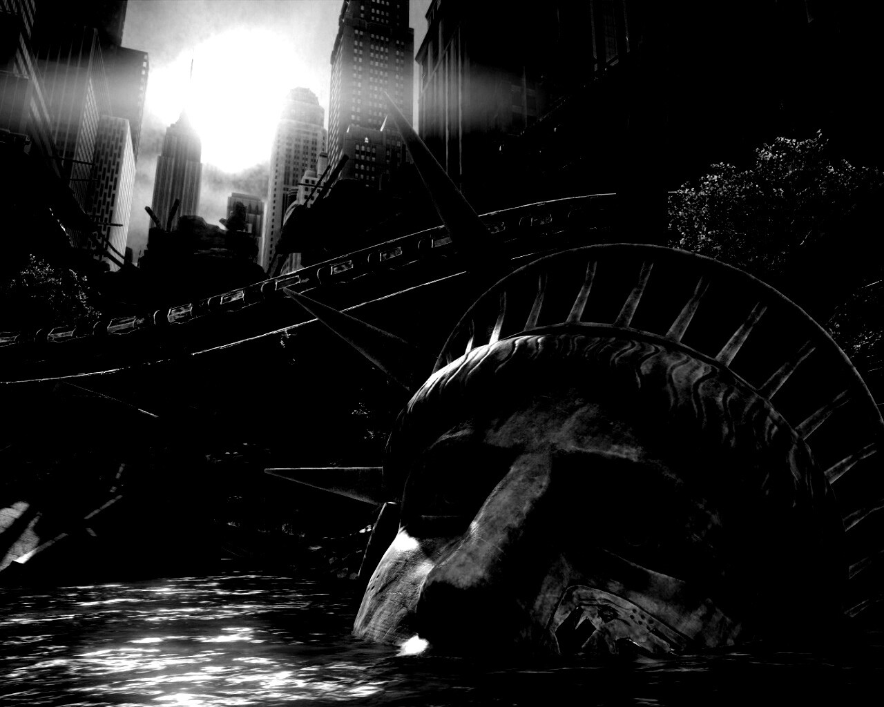 Руины статуи свободы в Crysis обои