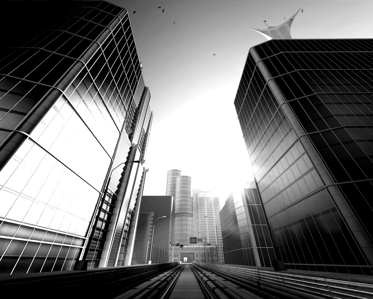 Улица из Mirrors Edge обои