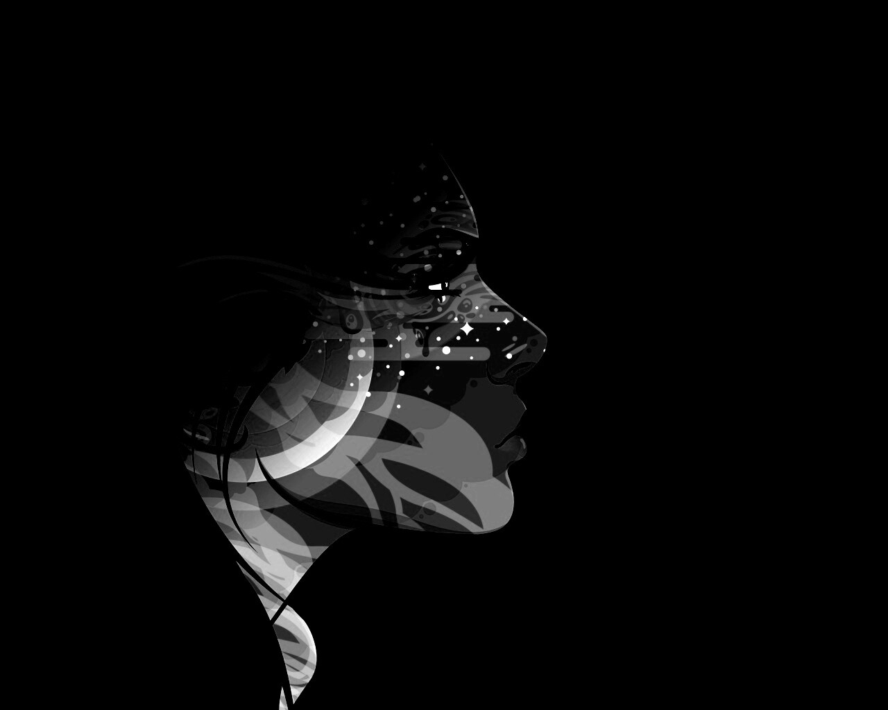 Профиль девушки обои