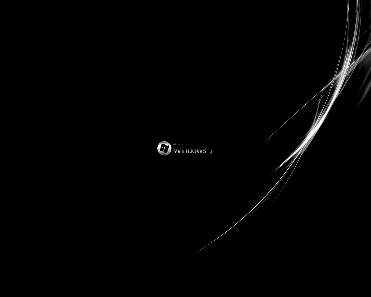 Темный фон Windows 7 обои