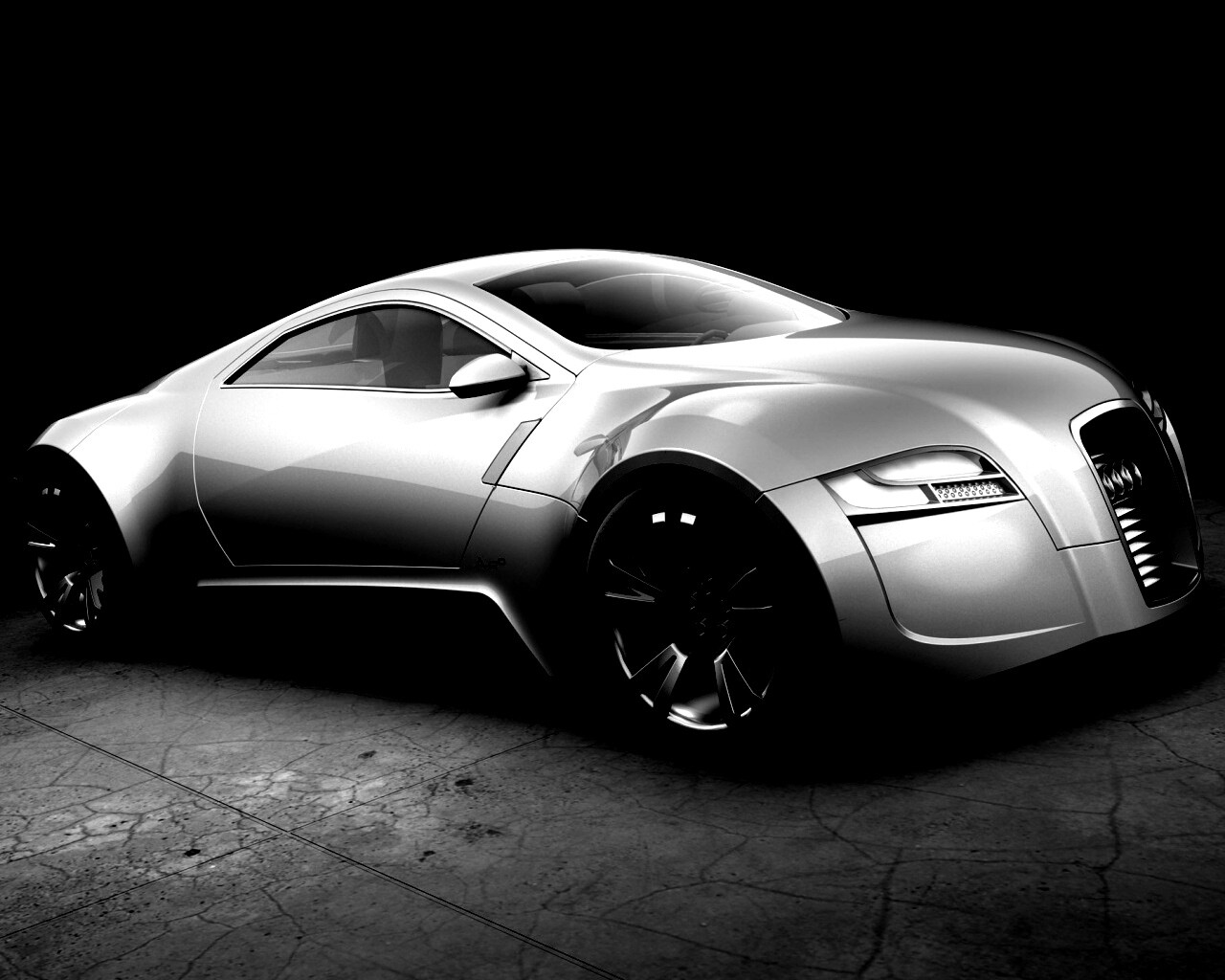 Серебристый концепт ауди обои