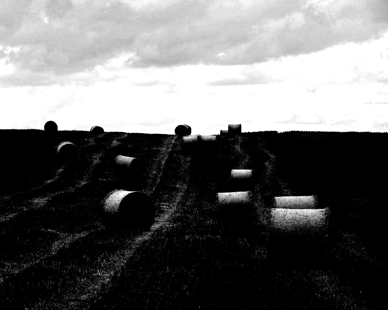 Уборка сена с поля обои