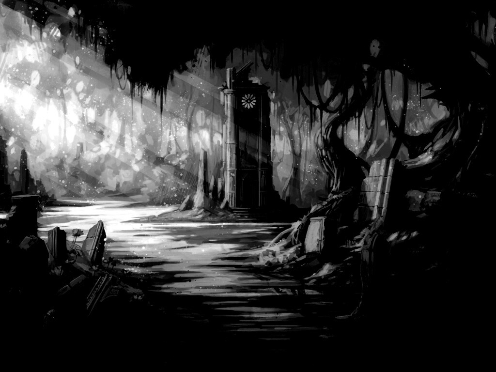 Руины эльфийского города обои