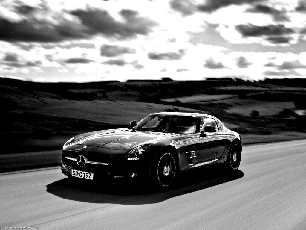 Красный спортивный мерседес обои