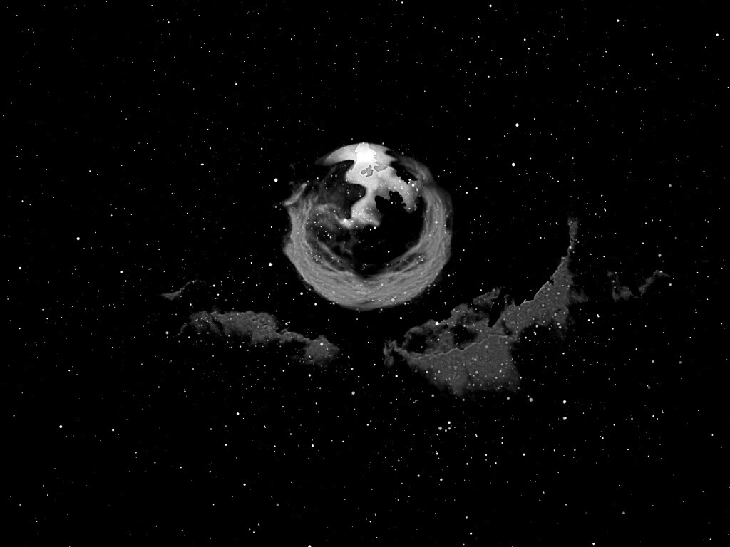 Firefox в космосе обои